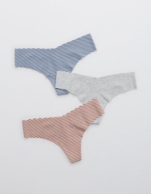 Aerie No Show Cotton Thong Underwear 3-Pack