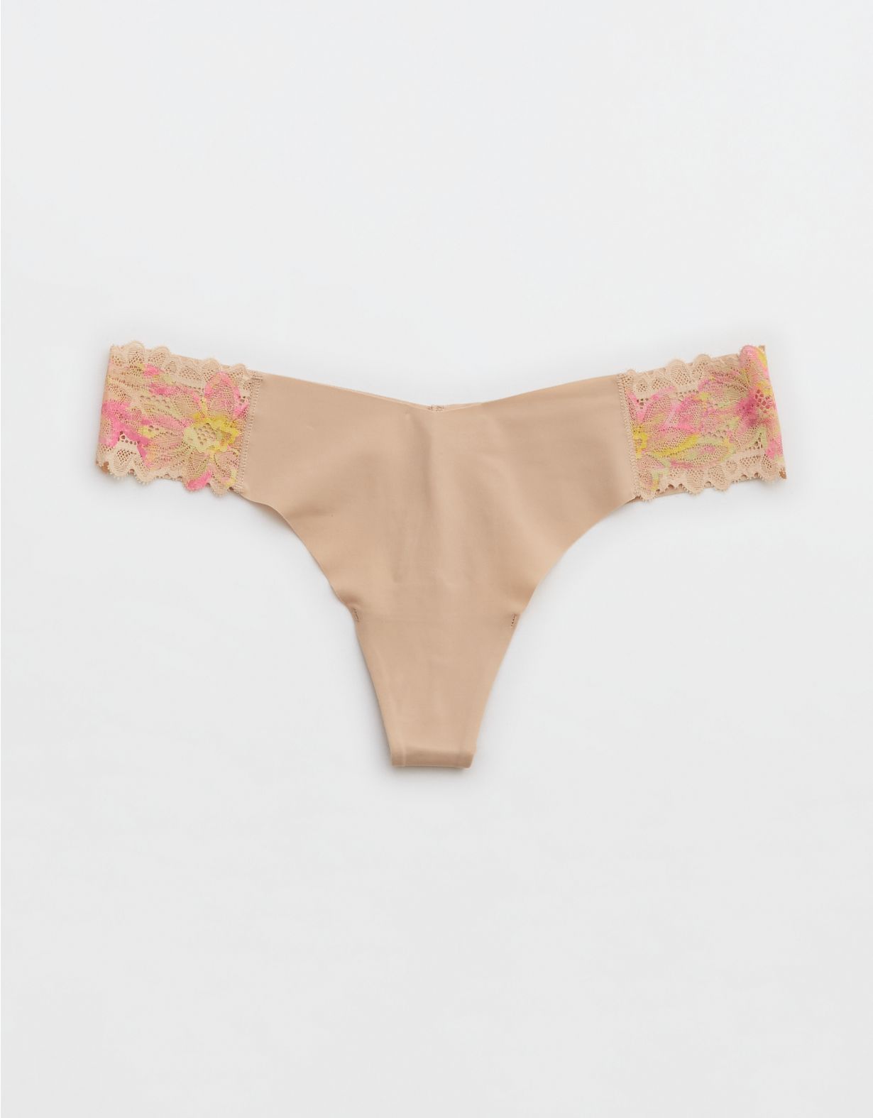 Aerie Undie Thong invisible con encaje Sunkissed
