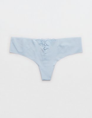 Aerie No Show Candy Lace Thong Underwear
