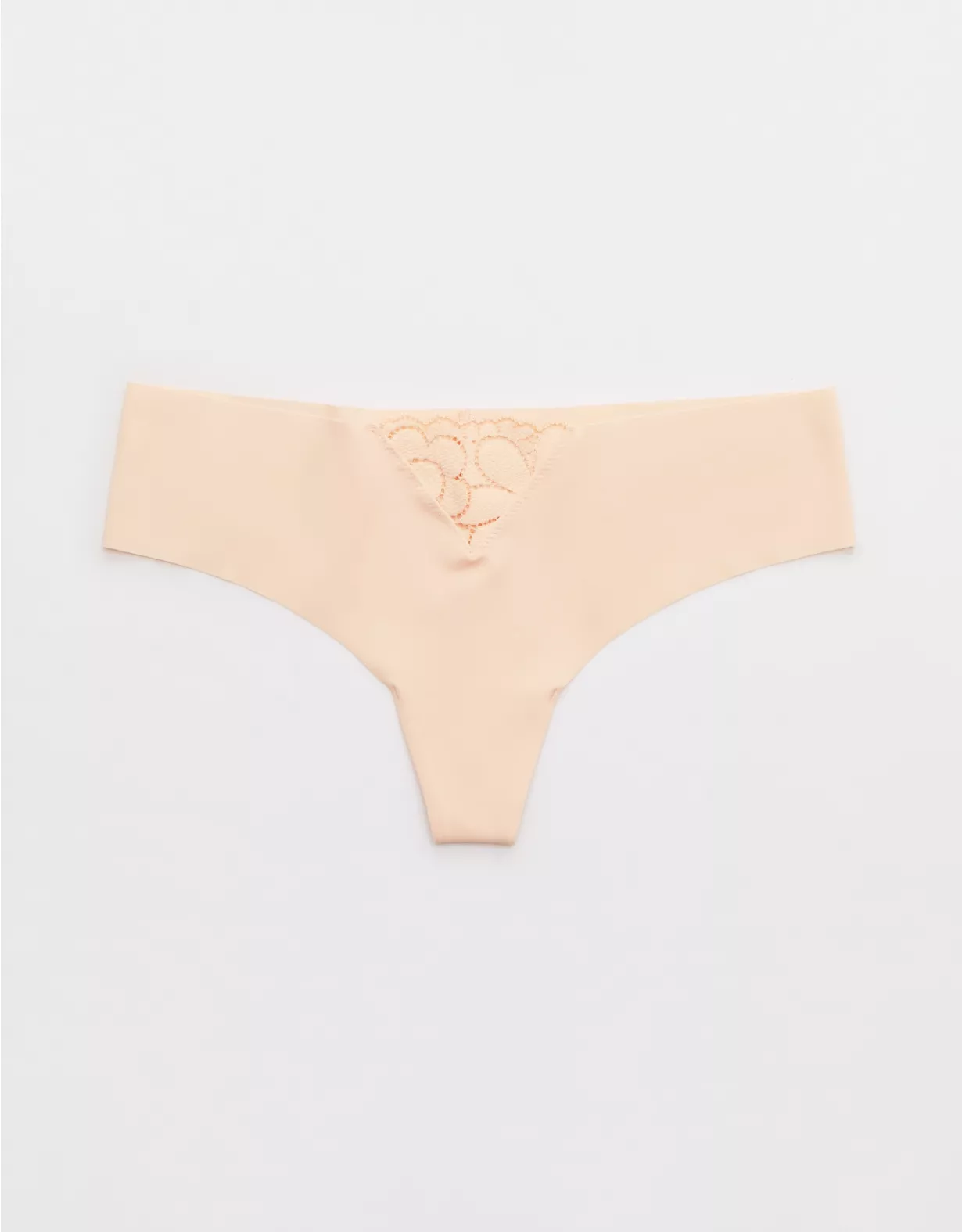 Aerie No Show Candy Lace Thong Underwear