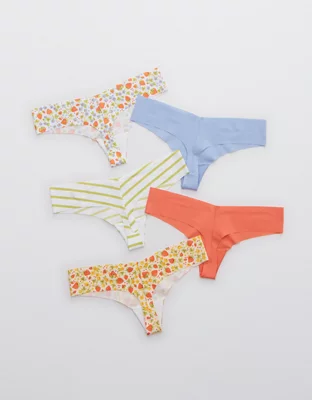 Aerie No Show Thong Underwear 5Pack