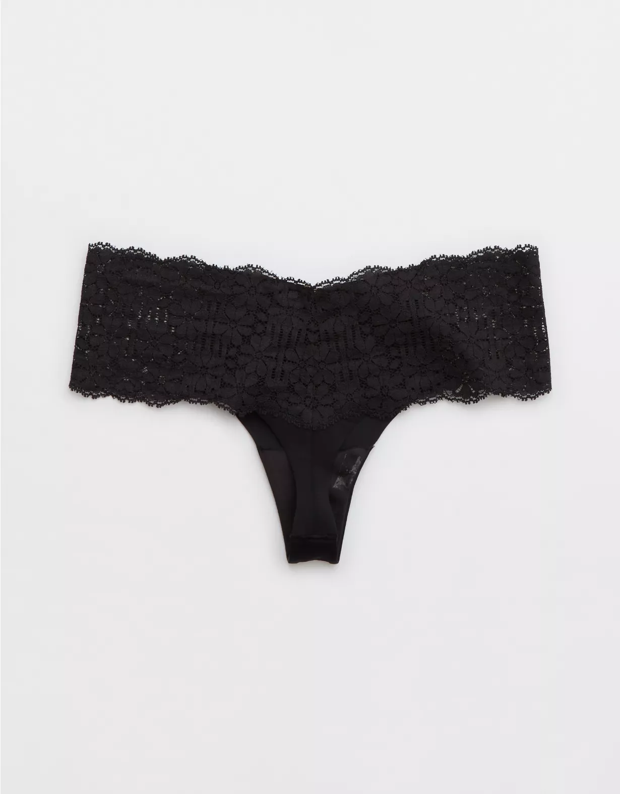 Aerie No Show Fa La Lace Thong Underwear