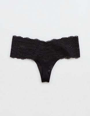 Aerie No Show Fa La Lace Thong Underwear
