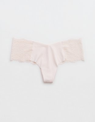 Aerie No Show Fa La Lace Thong Underwear