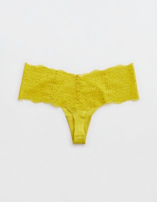 Aerie No Show Fa La Lace Thong Underwear