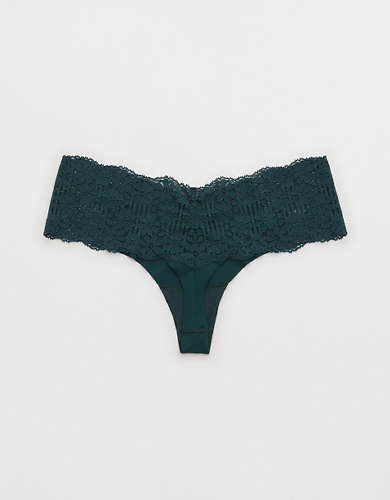 Aerie No Show Fa La Lace Thong Underwear