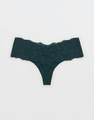 Aerie No Show Fa La Lace Thong Underwear