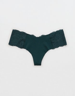 Aerie No Show Fa La Lace Thong Underwear