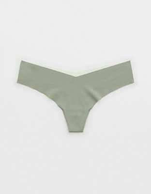 Microfiber No-show Thong Panty - Grey