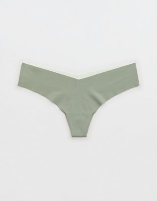 Aerie SMOOTHEZ Microfiber Mesh Thong Underwear