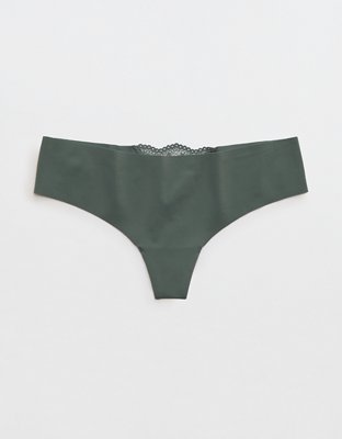 Aerie No Show Holiday Best Lace Thong Underwear