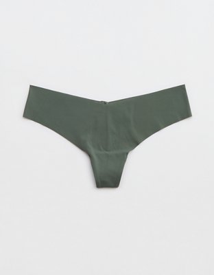 Seamless Thongs For Women No Show Thong Underwear Women 5 Pack, White, M