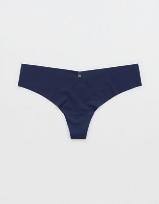 3-pack invisible thong briefs - Navy blue/White/Light blue