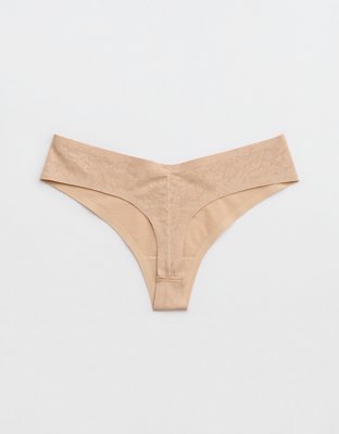 SMOOTHEZ Lace No Show Thong Underwear