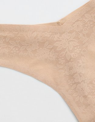 SMOOTHEZ Lace No Show Thong Underwear