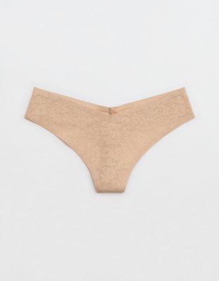 SMOOTHEZ Lace No Show Thong Underwear