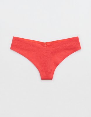 SMOOTHEZ Lace No Show Thong Underwear