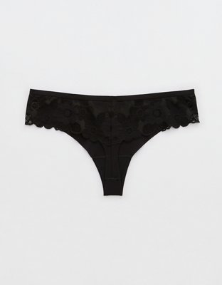 SMOOTHEZ No Show Lace Thong Underwear