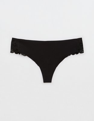 Avamo Ladies Underwear Seamless Thongs Stretchy Panties No Show Briefs  Summer Lingerie Black M 