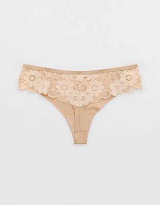 SMOOTHEZ No Show Lace Thong Underwear