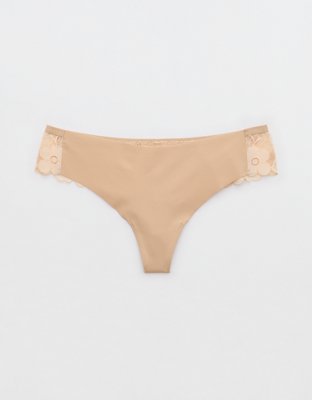 SMOOTHEZ No Show Lace Thong Underwear