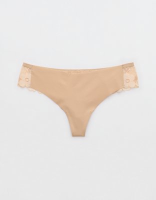 SMOOTHEZ No Show Lace Thong Underwear