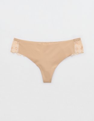 Aerie No Show Holiday Best Lace Thong Underwear