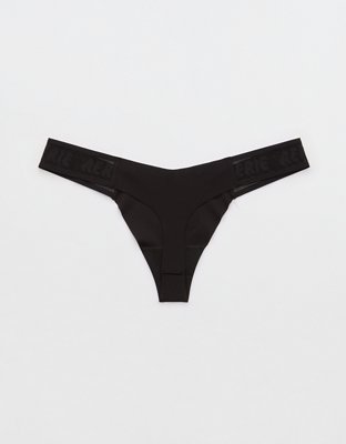 SMOOTHEZ No Show Logo Thong Underwear