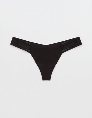 SMOOTHEZ No Show Logo Thong Underwear