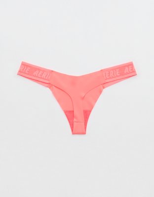 SMOOTHEZ No Show Logo Thong Underwear