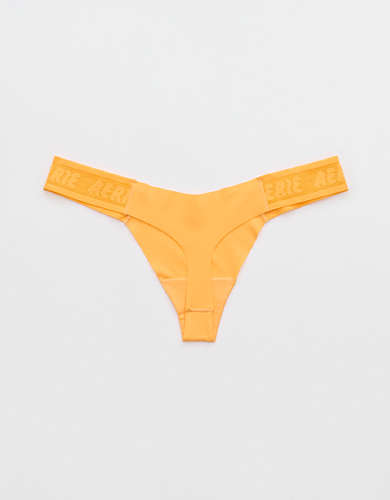 SMOOTHEZ No Show Logo Thong Underwear