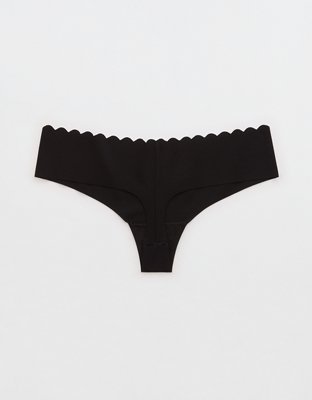 SMOOTHEZ No Show Scallop Thong Underwear