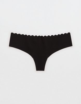 SMOOTHEZ No Show Scallop Thong Underwear