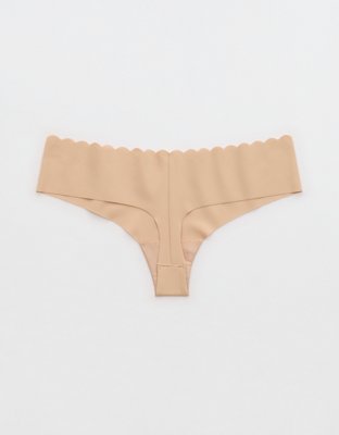 SMOOTHEZ No Show Scallop Thong Underwear