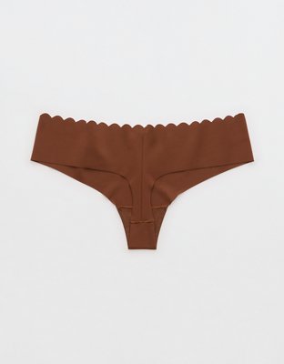 SMOOTHEZ No Show Scallop Thong Underwear