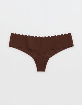 SMOOTHEZ No Show Scallop Thong Underwear