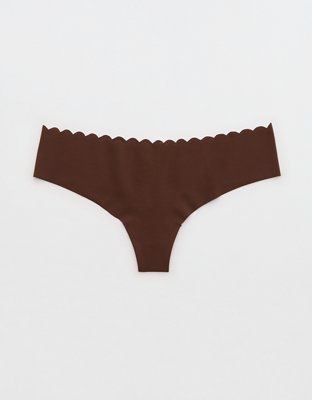 SMOOTHEZ No Show Scallop Thong Underwear