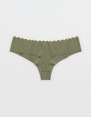 SMOOTHEZ No Show Scallop Thong Underwear