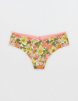 Superchill No Show Cotton Picot Thong Underwear