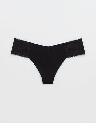 SMOOTHEZ No Show Coquette Lace Thong Underwear