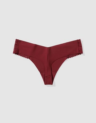 SMOOTHEZ No Show Coquette Lace Thong Underwear