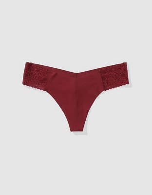 SMOOTHEZ No Show Coquette Lace Thong Underwear