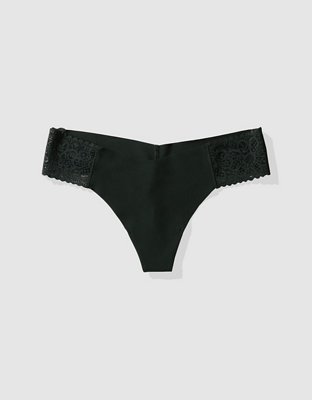 SMOOTHEZ No Show Coquette Lace Thong Underwear