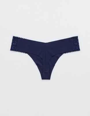 SMOOTHEZ No Show Coquette Lace Thong Underwear