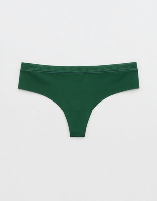 SMOOTHEZ No Show Lace Thong Underwear