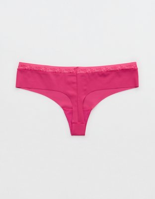 SMOOTHEZ No Show Lace Thong Underwear