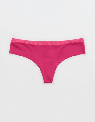 SMOOTHEZ No Show Lace Thong Underwear