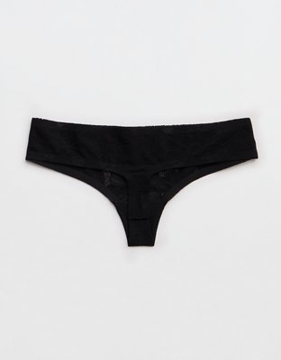 SMOOTHEZ No Show Lace Thong Underwear