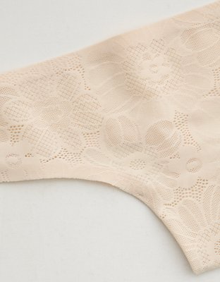 SMOOTHEZ No Show Lace Thong Underwear