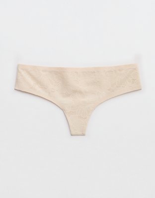 SMOOTHEZ No Show Lace Thong Underwear